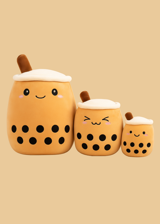 Cute Fruit Drink Plush Stuffed Soft Strawberry Milk Tea Plush Boba Tea Cup Toy Bubble Tea Pillow Cushion Kids Gift